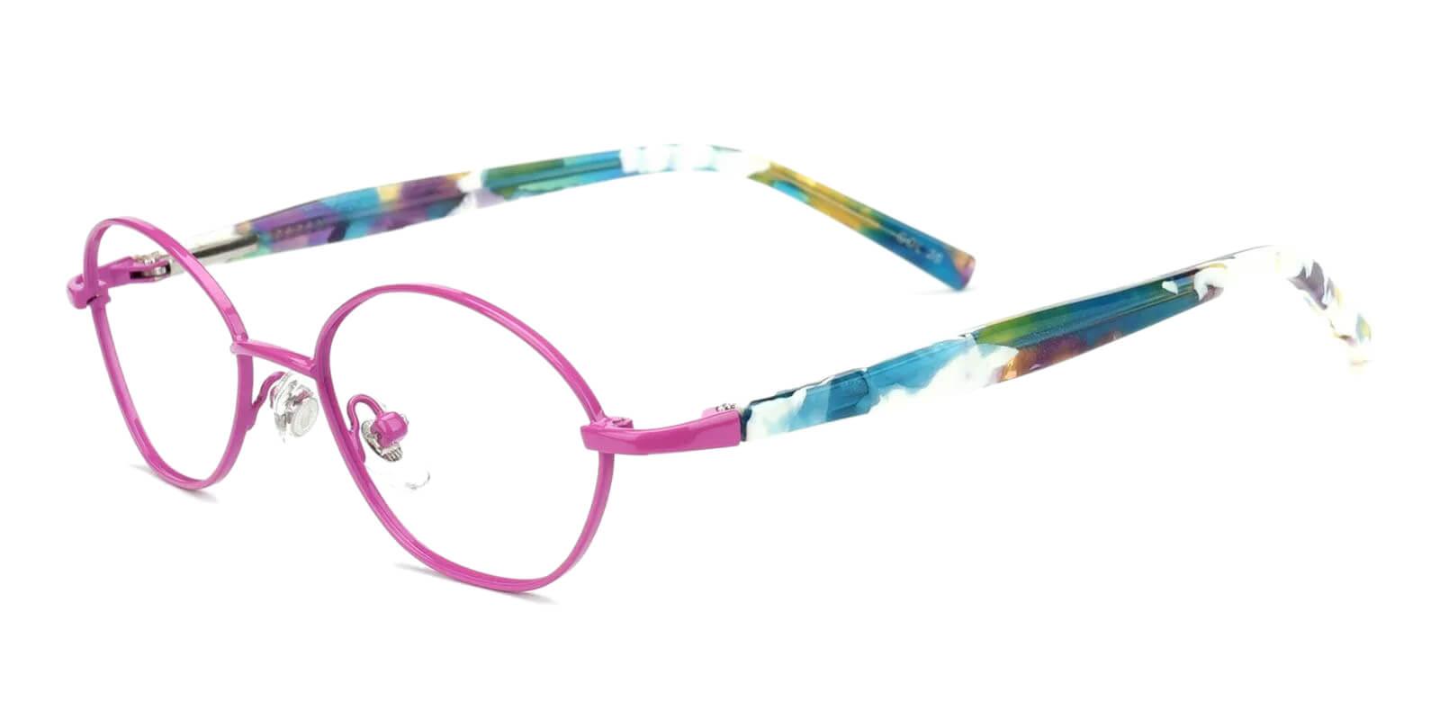Kids-Priscilla Purple Metal Eyeglasses , Fashion , SpringHinges , NosePads Frames from ABBE Glasses