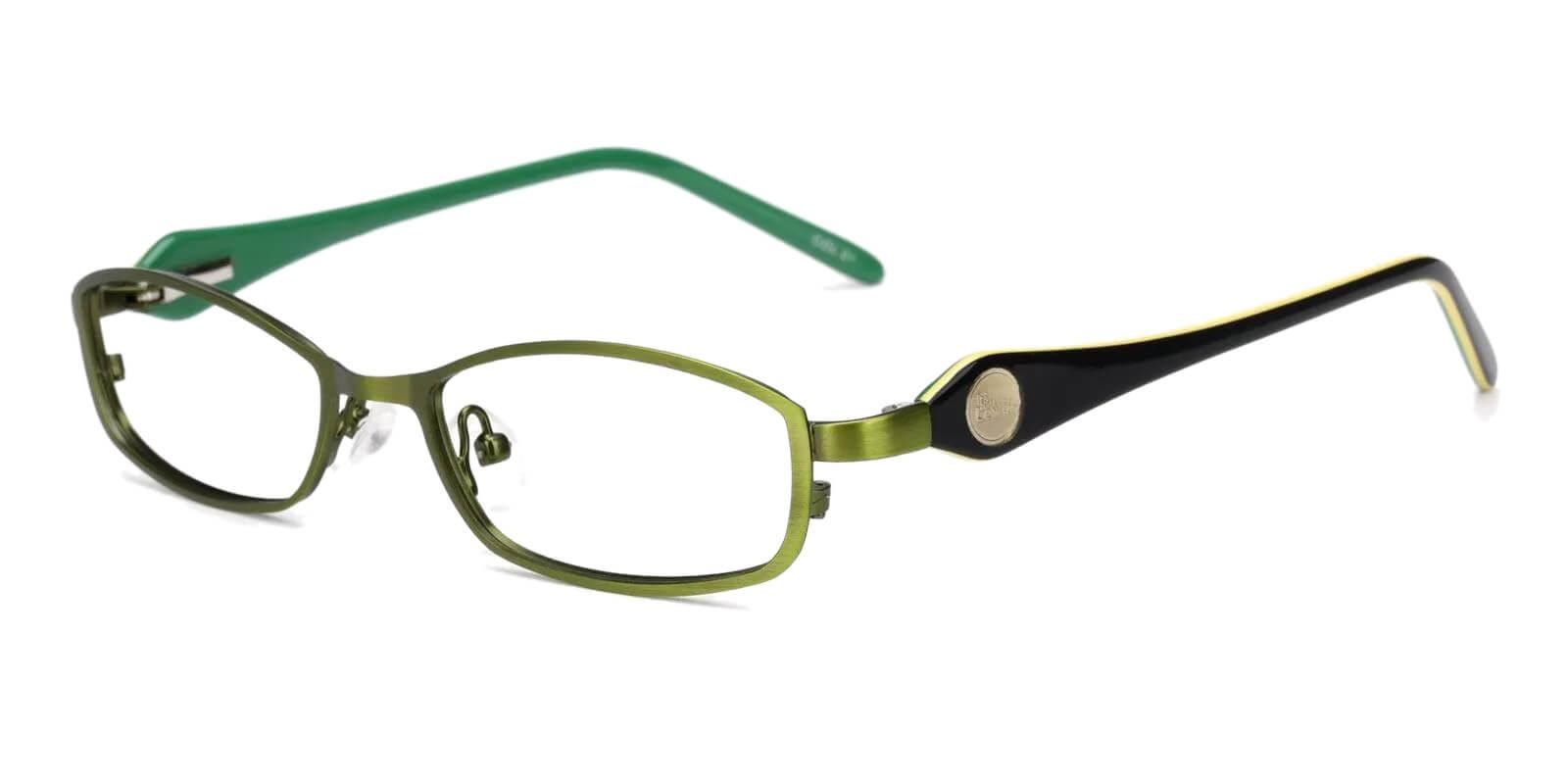 Kids-Caspar Green Metal Eyeglasses , Fashion , SpringHinges , NosePads Frames from ABBE Glasses