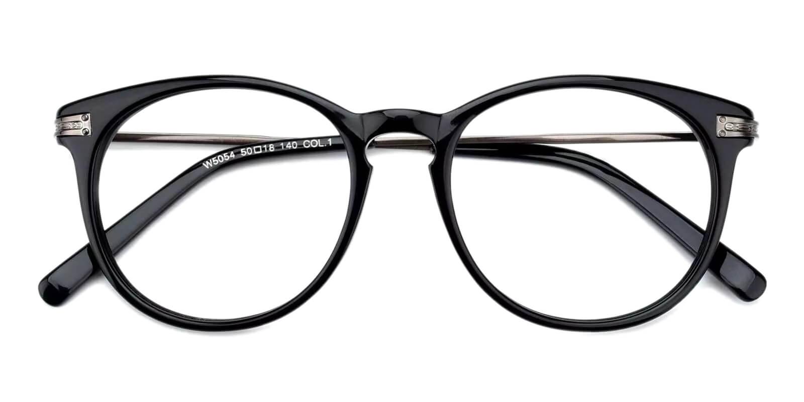 Ophelia Black Metal Eyeglasses , Fashion , UniversalBridgeFit Frames from ABBE Glasses