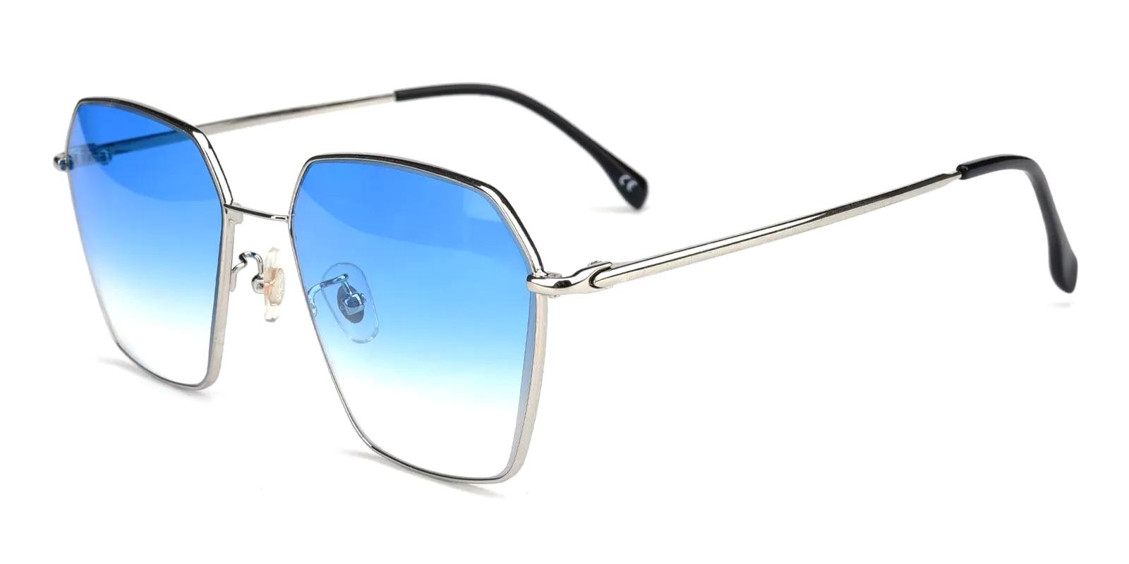 Labi Silver Metal Sunglasses , NosePads Frames from ABBE Glasses