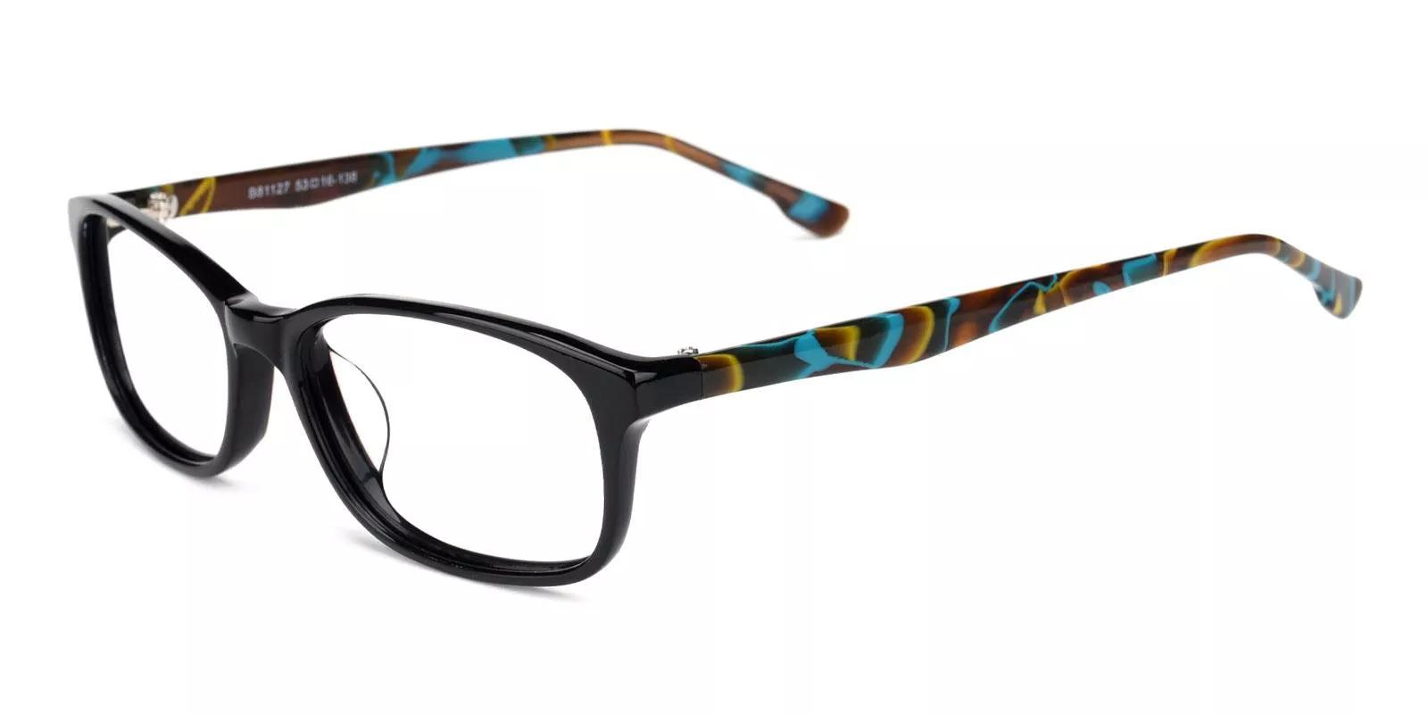 Tendant Black Acetate Eyeglasses , UniversalBridgeFit Frames from ABBE Glasses