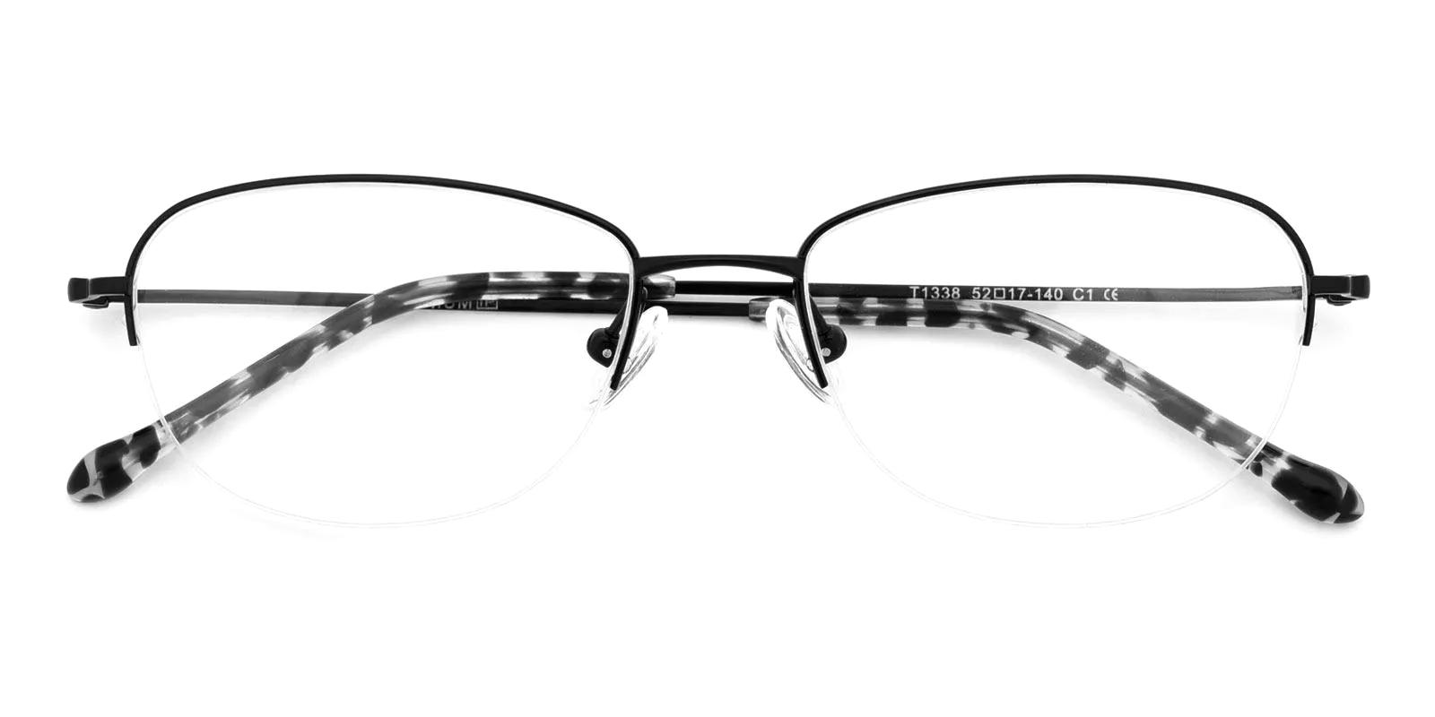 Legsive Black Titanium Eyeglasses , NosePads Frames from ABBE Glasses