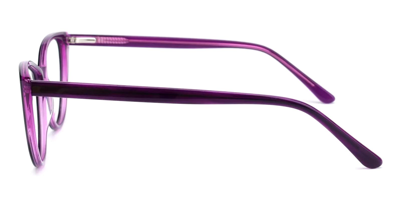 Holory Purple Acetate Eyeglasses , SpringHinges , UniversalBridgeFit Frames from ABBE Glasses