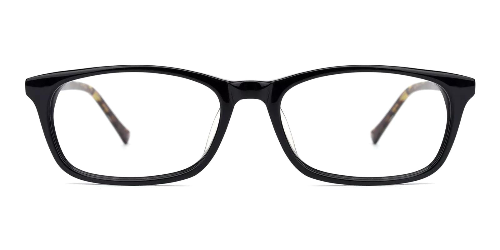 Malon Black Acetate Eyeglasses , UniversalBridgeFit Frames from ABBE Glasses