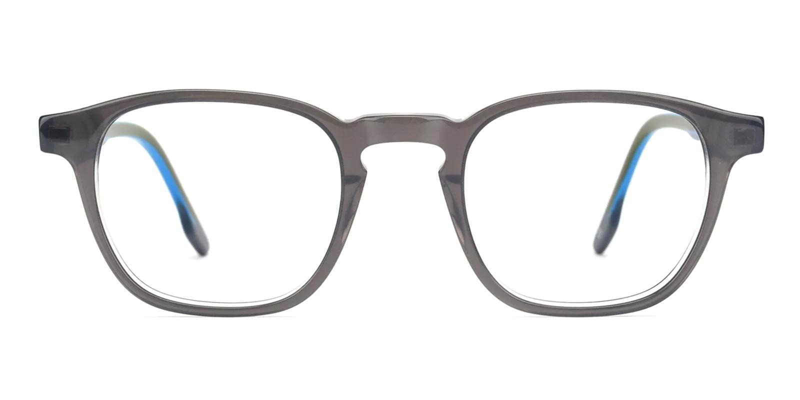 Larudal Gray Acetate Eyeglasses , SpringHinges , UniversalBridgeFit Frames from ABBE Glasses
