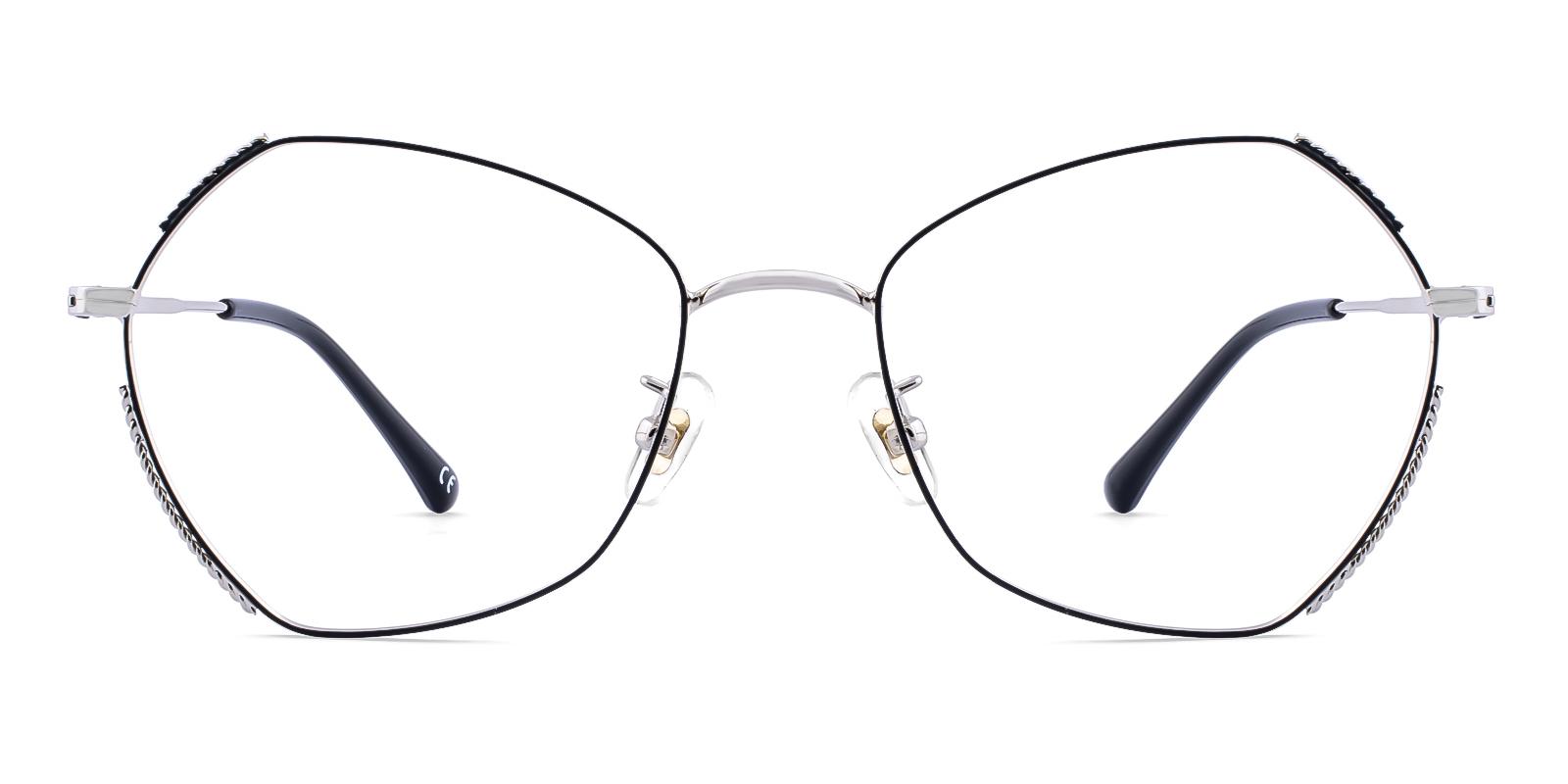 Dontic Black Metal Eyeglasses , NosePads Frames from ABBE Glasses