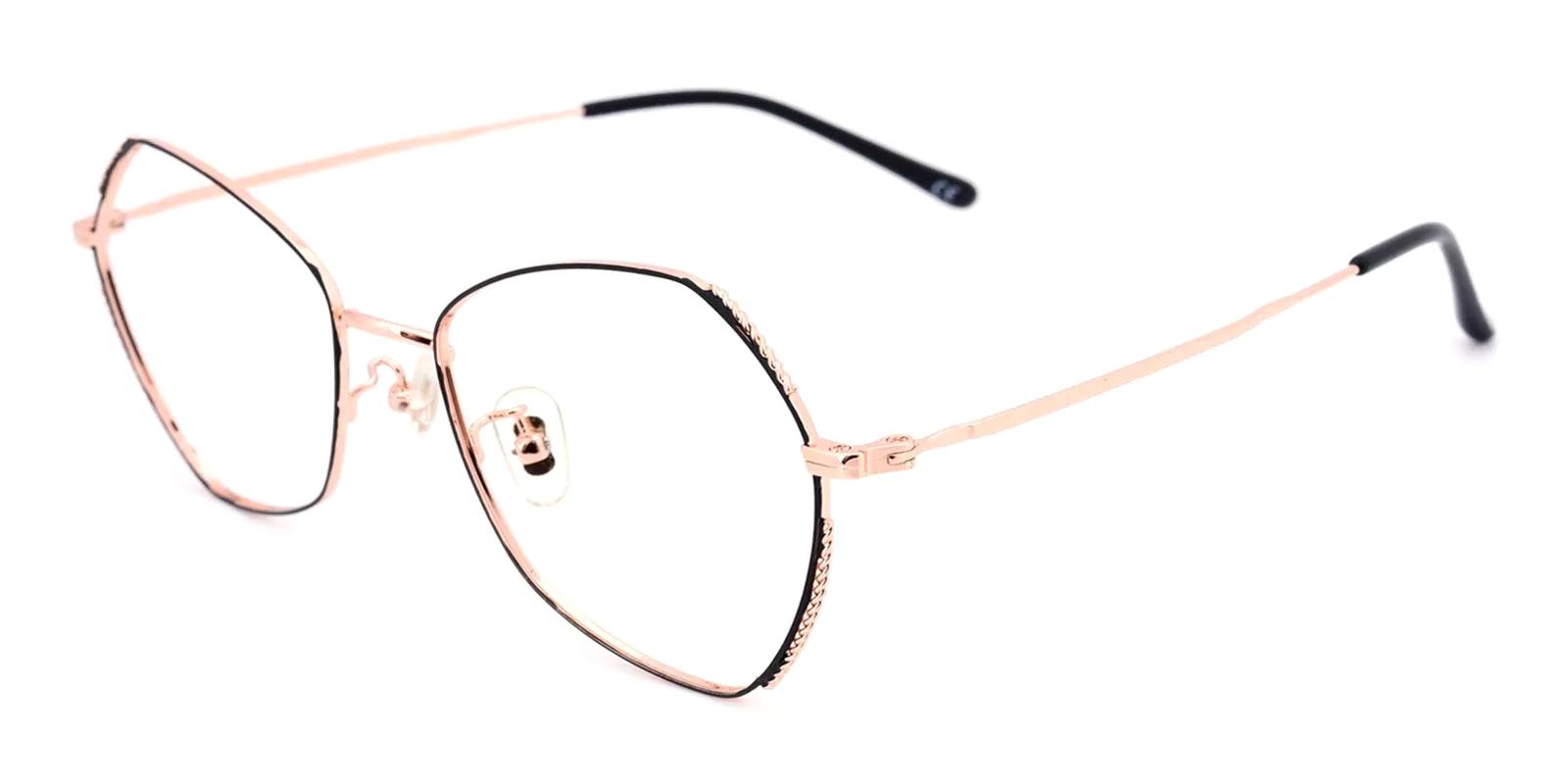 Dontic Gold Metal Eyeglasses , NosePads Frames from ABBE Glasses