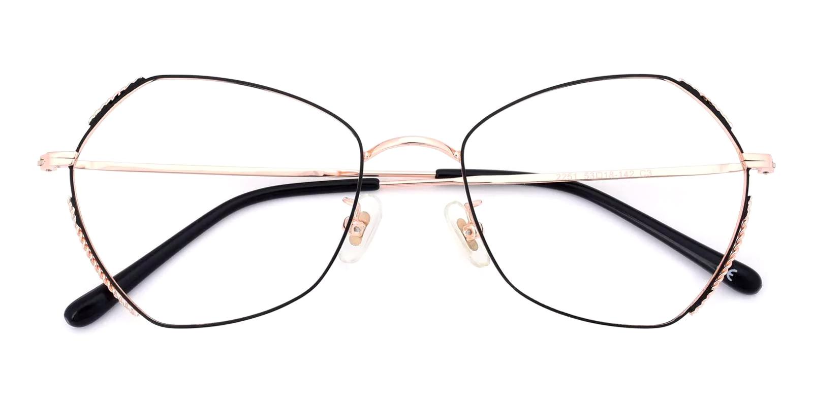 Dontic Gold Metal Eyeglasses , NosePads Frames from ABBE Glasses