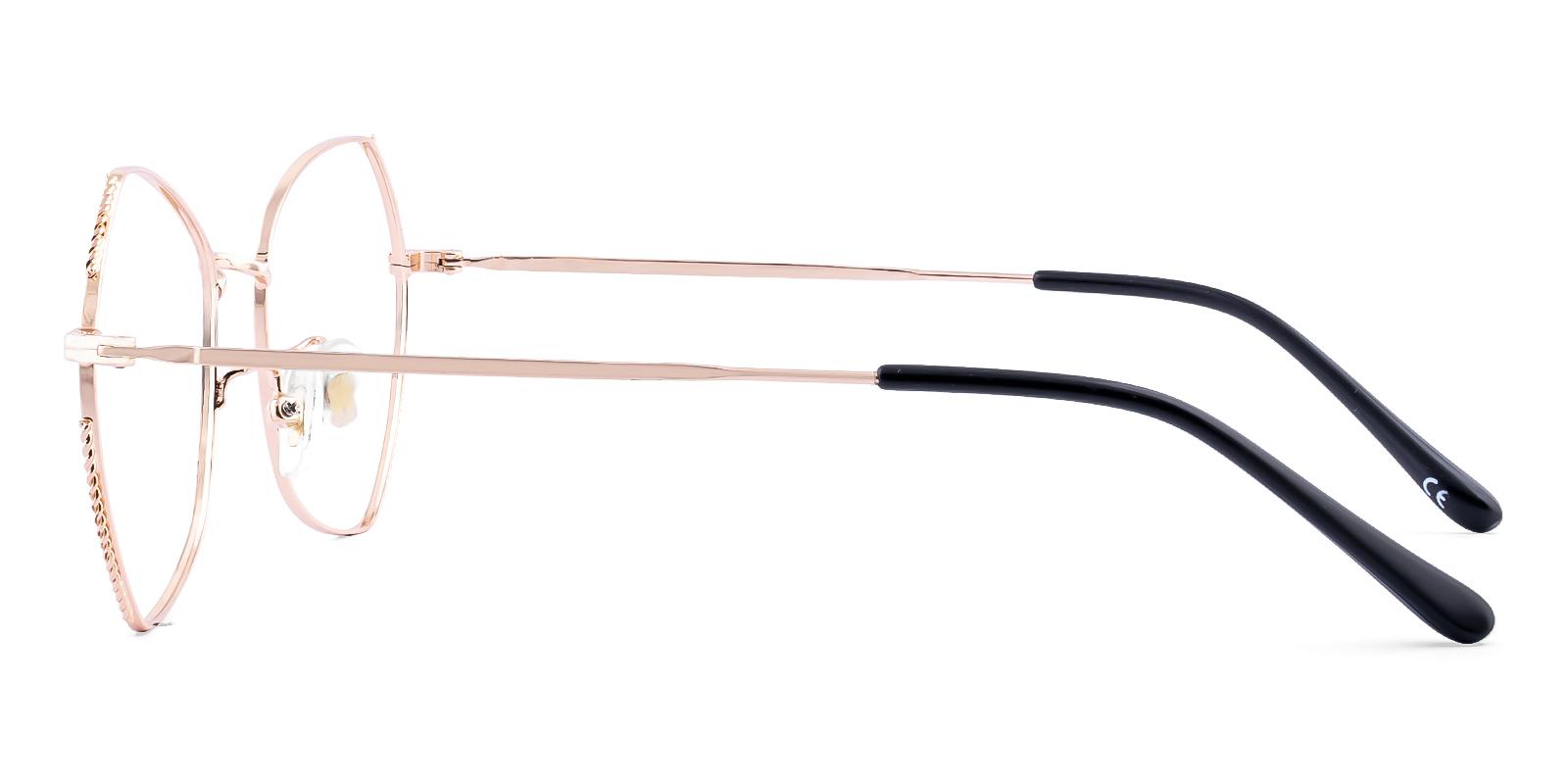 Dontic Rosegold Metal Eyeglasses , NosePads Frames from ABBE Glasses
