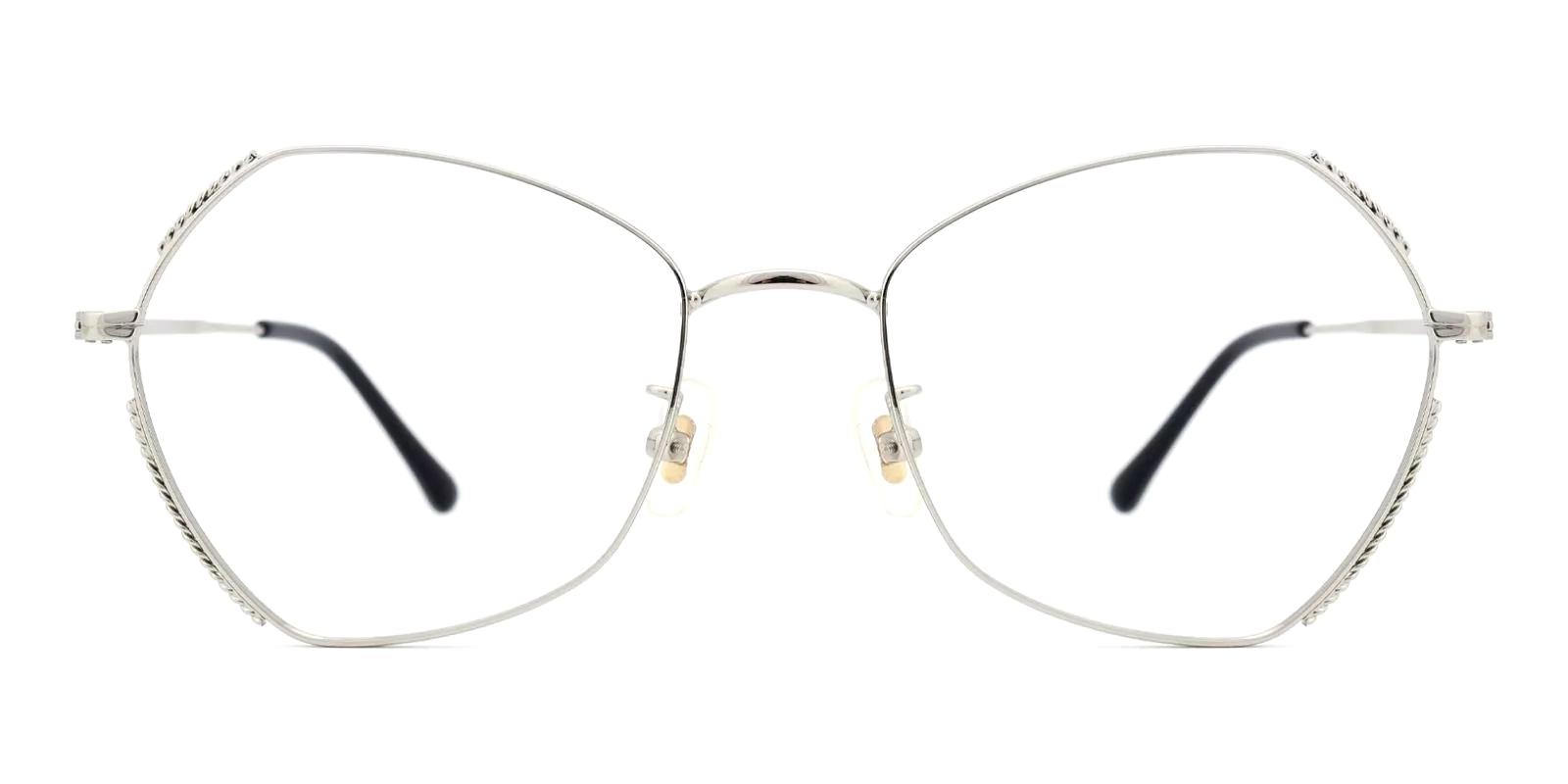 Dontic Silver Metal Eyeglasses , NosePads Frames from ABBE Glasses