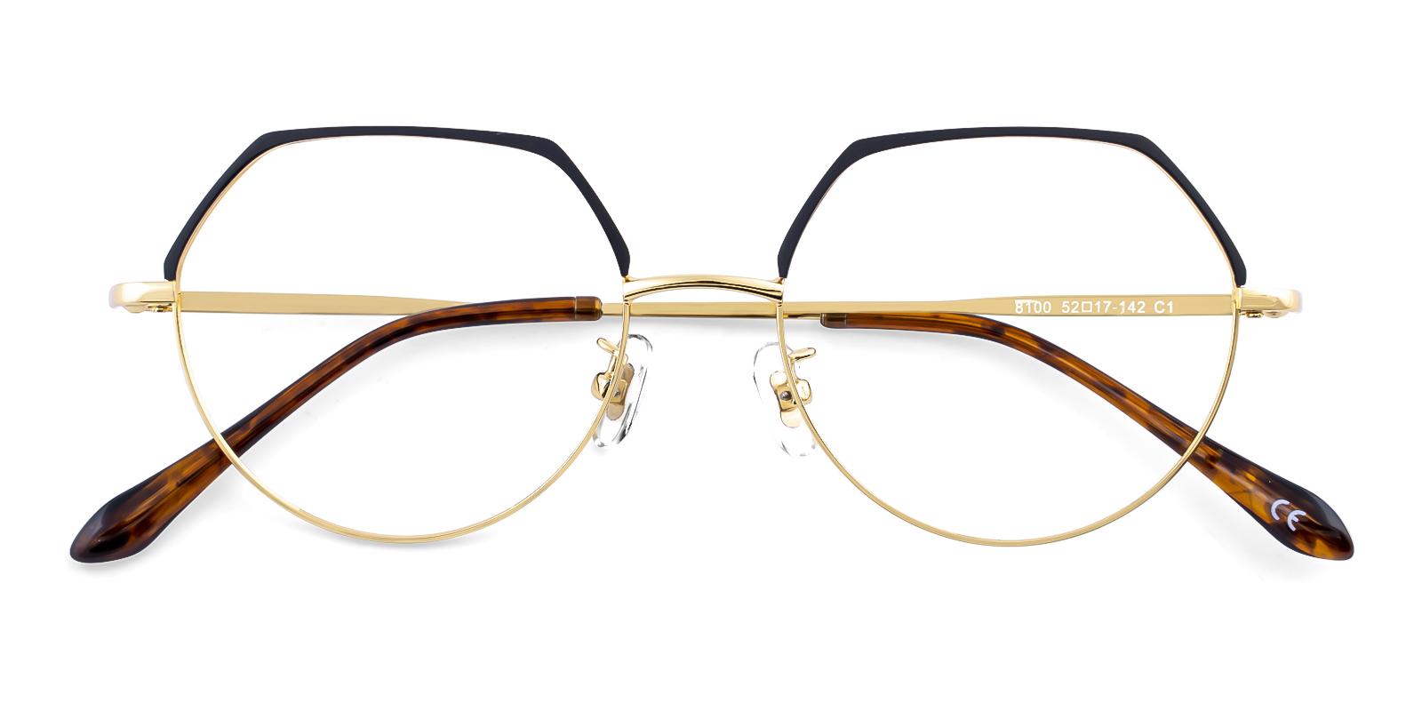 Actie Gold Metal Eyeglasses , NosePads Frames from ABBE Glasses