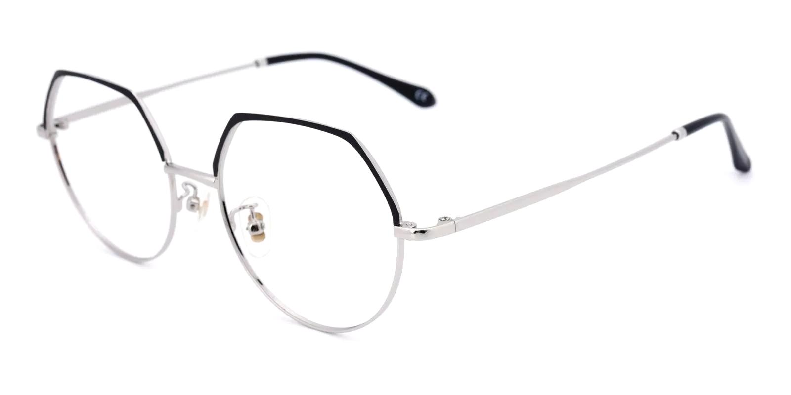 Actie Silver Metal Eyeglasses , NosePads Frames from ABBE Glasses