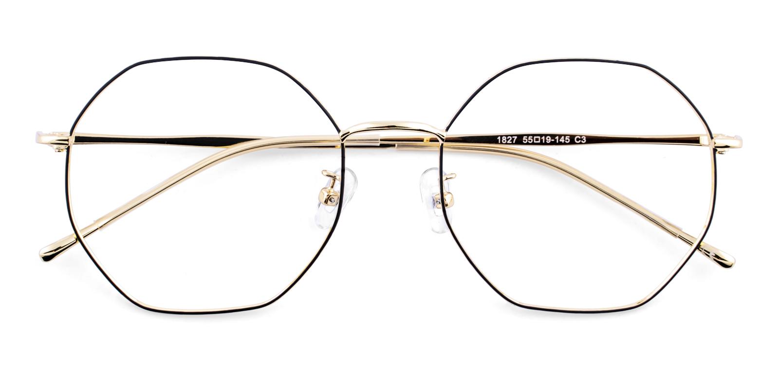 Salieur Gold Metal Eyeglasses , NosePads Frames from ABBE Glasses