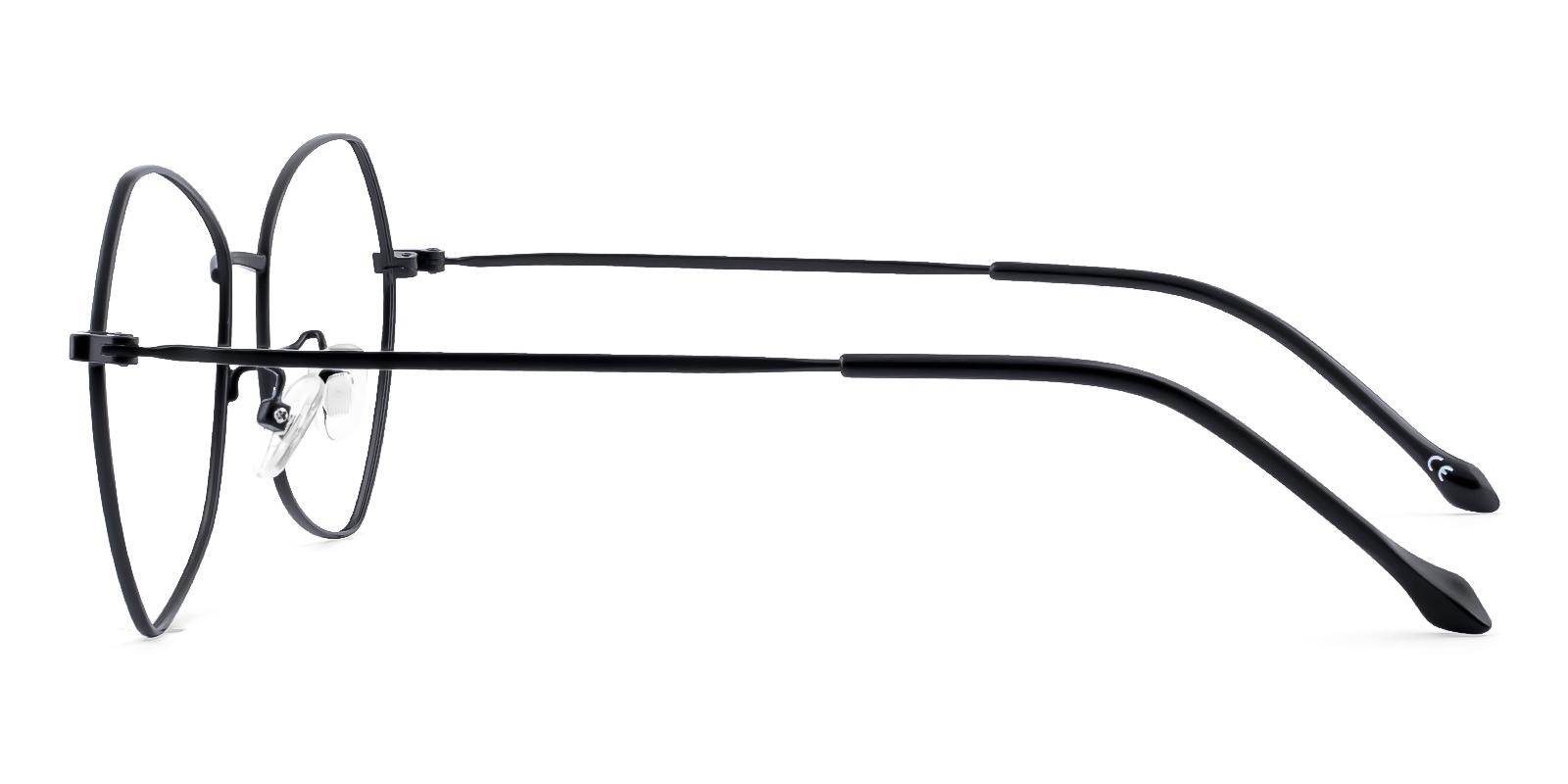 Thellet Black Metal Eyeglasses , NosePads Frames from ABBE Glasses