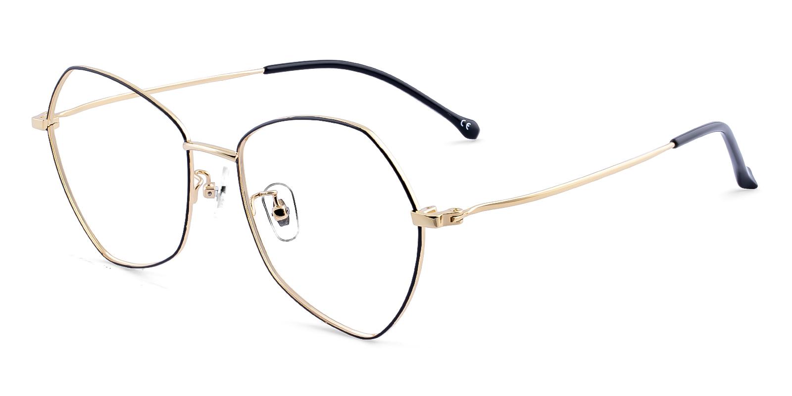 Thellet Gold Metal Eyeglasses , NosePads Frames from ABBE Glasses