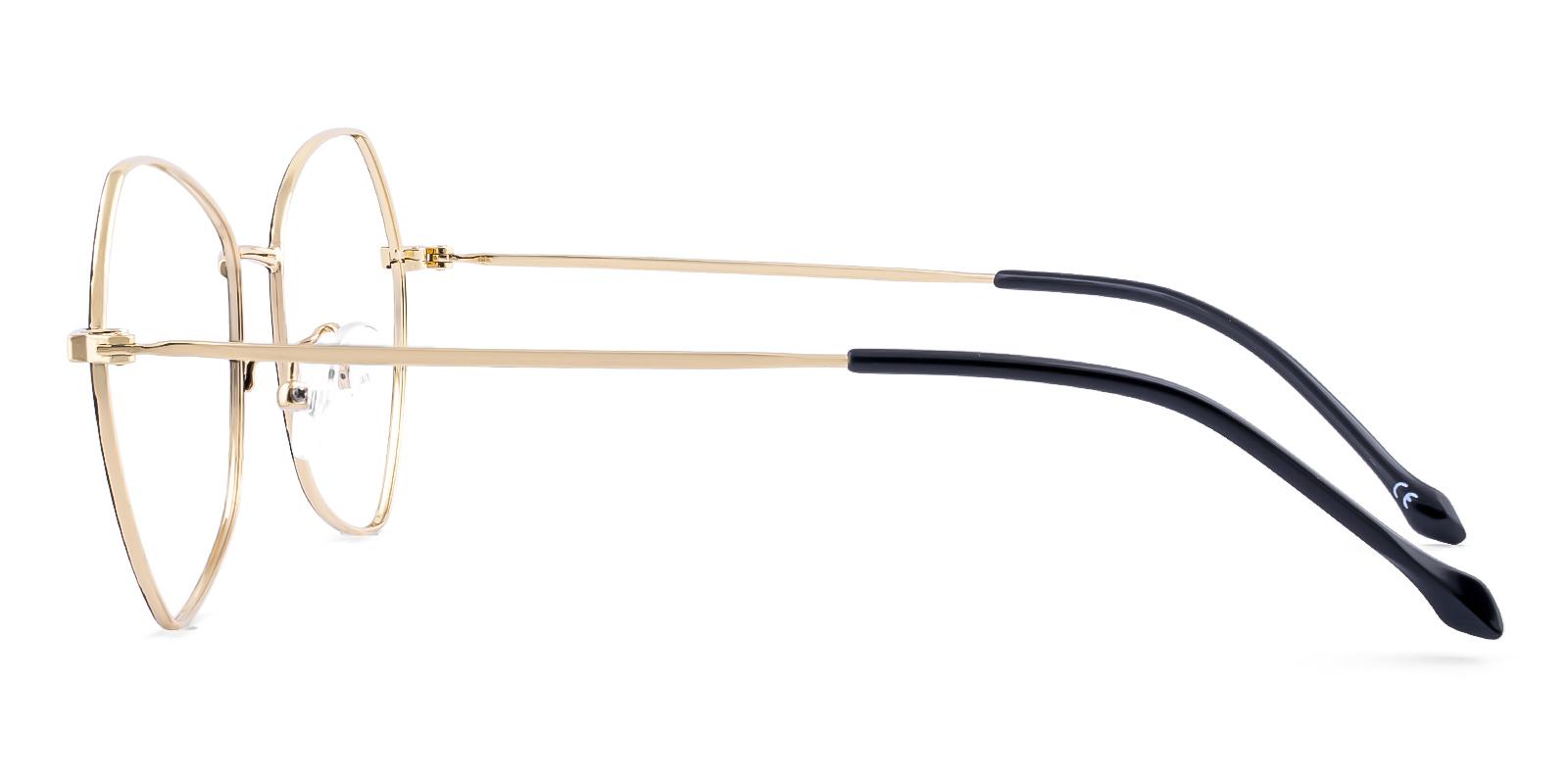 Thellet Gold Metal Eyeglasses , NosePads Frames from ABBE Glasses