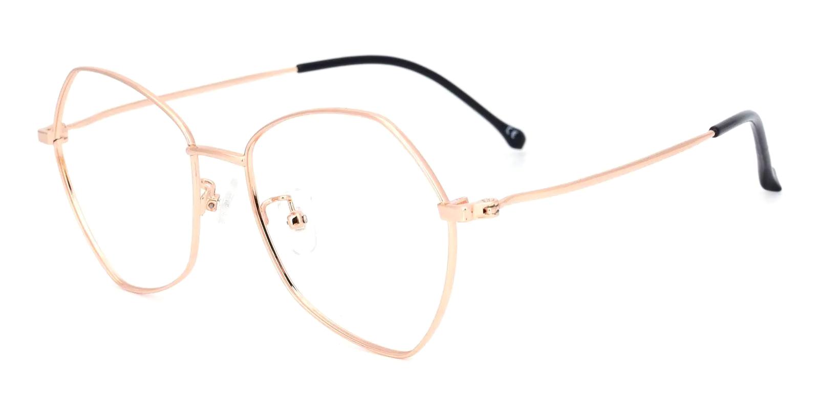 Thellet Rosegold Metal Eyeglasses , NosePads Frames from ABBE Glasses
