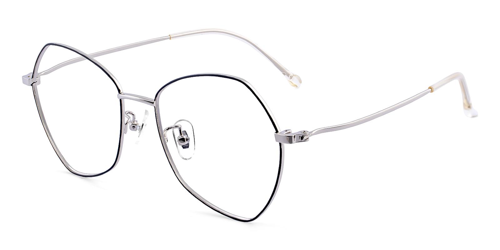 Thellet Silver Metal Eyeglasses , NosePads Frames from ABBE Glasses