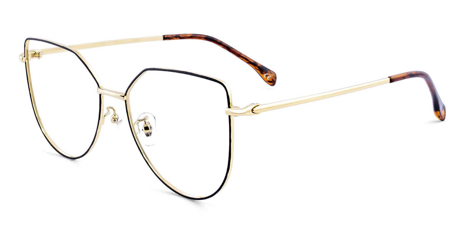 Pastth Gold Metal Eyeglasses , NosePads Frames from ABBE Glasses