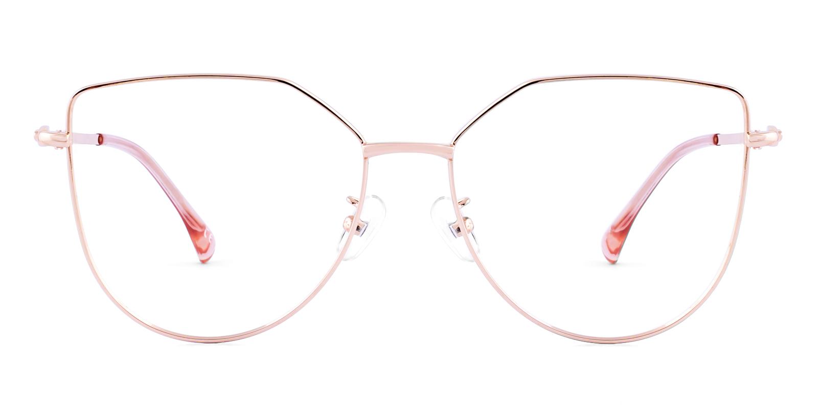 Pastth Rosegold Metal Eyeglasses , NosePads Frames from ABBE Glasses