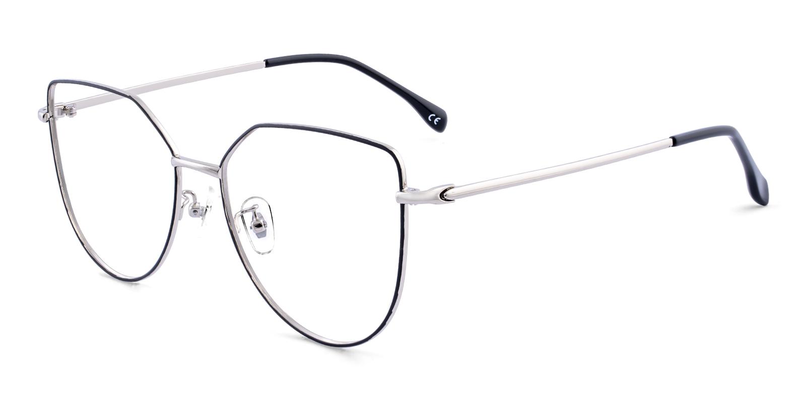 Pastth Silver Metal Eyeglasses , NosePads Frames from ABBE Glasses
