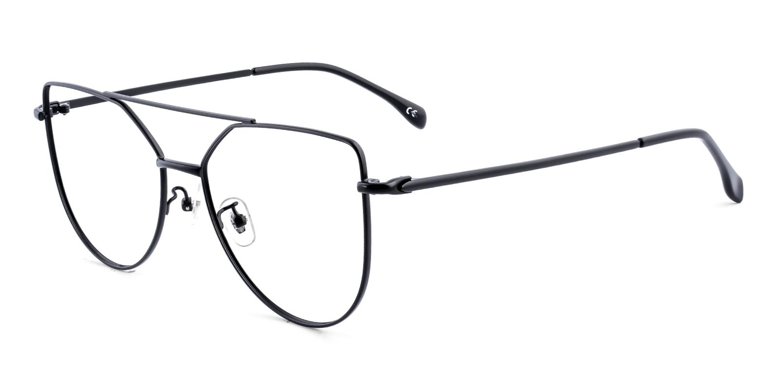 Opoit Black Metal Eyeglasses , NosePads Frames from ABBE Glasses