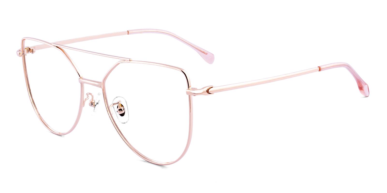 Opoit Rosegold Metal Eyeglasses , NosePads Frames from ABBE Glasses