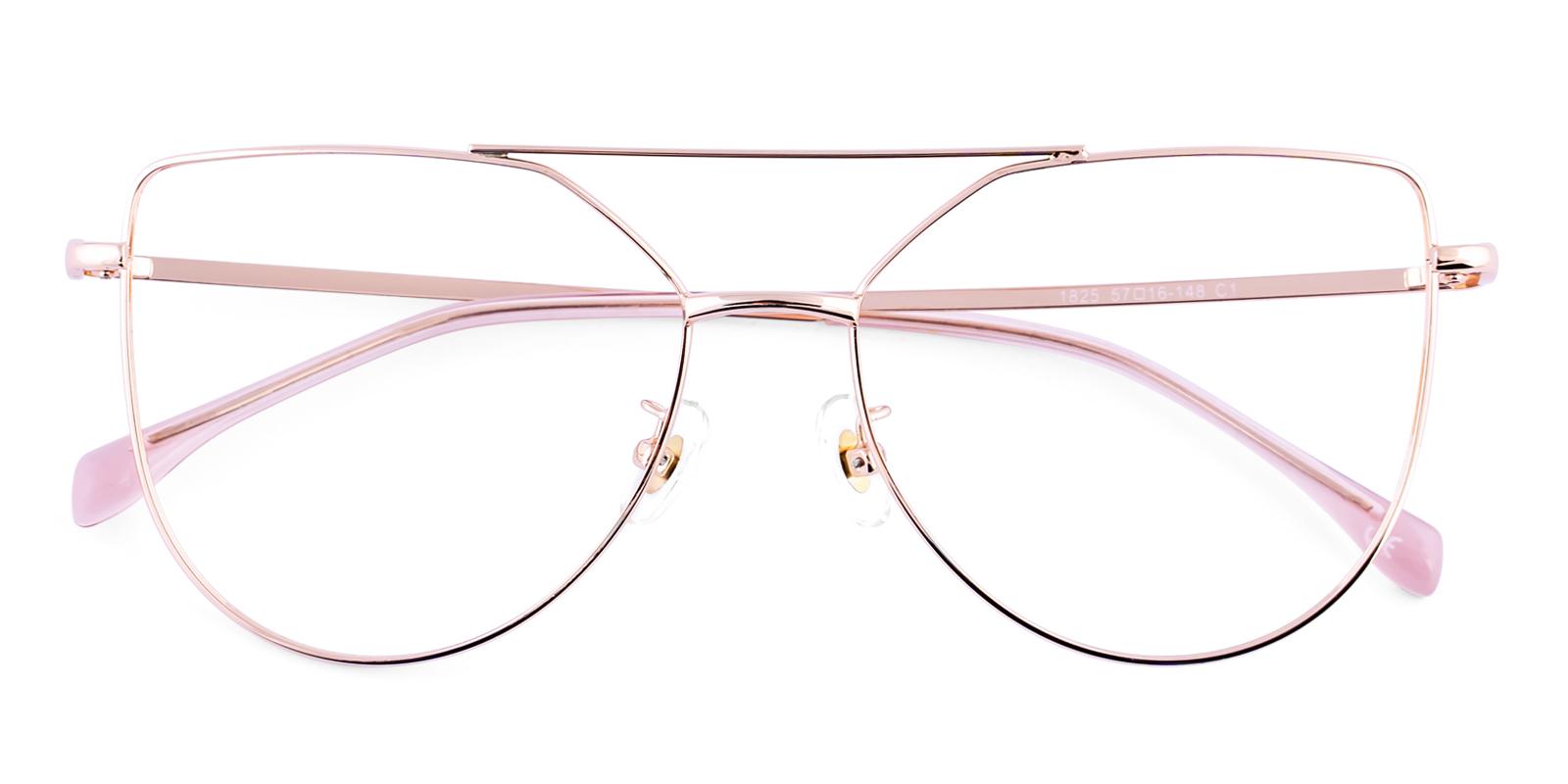 Opoit Rosegold Metal Eyeglasses , NosePads Frames from ABBE Glasses