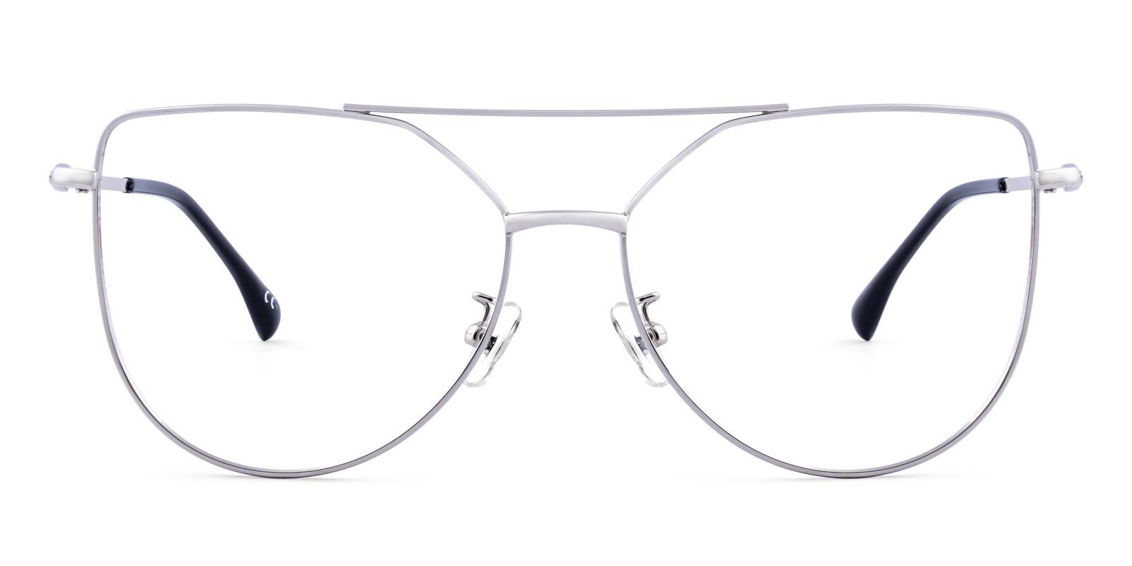 Opoit Silver Metal Eyeglasses , NosePads Frames from ABBE Glasses