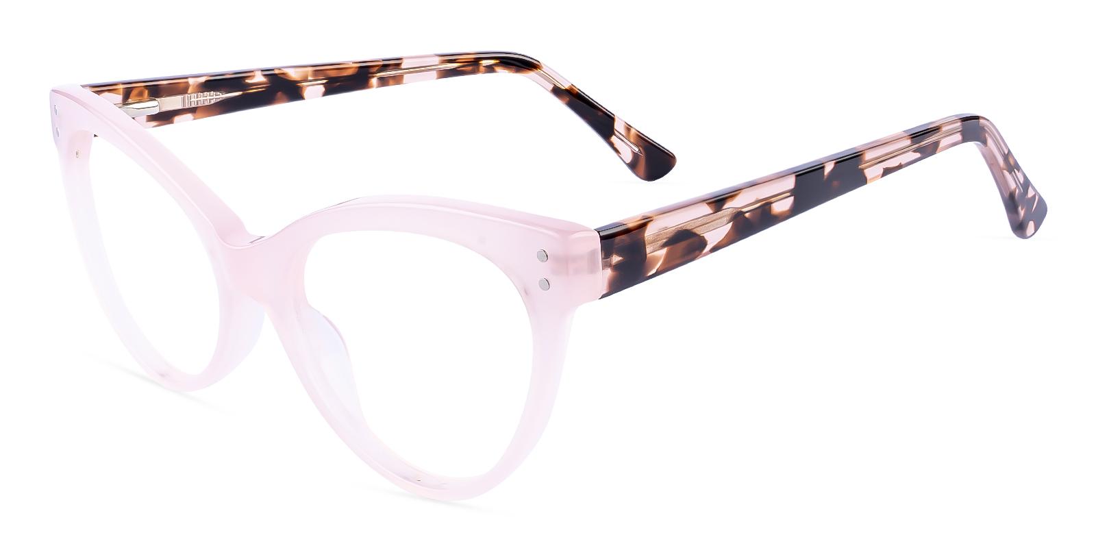 Airness Pink Acetate Eyeglasses , SpringHinges , UniversalBridgeFit Frames from ABBE Glasses