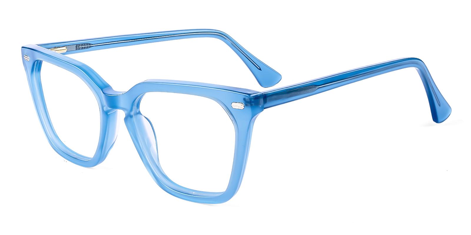 Philine Blue Acetate Eyeglasses , SpringHinges , UniversalBridgeFit Frames from ABBE Glasses