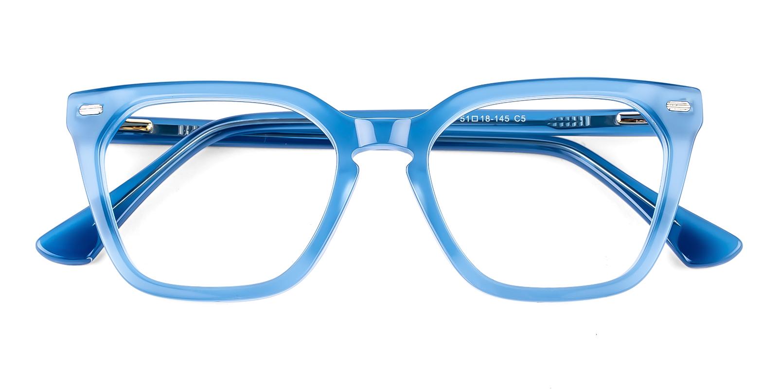 Philine Blue Acetate Eyeglasses , SpringHinges , UniversalBridgeFit Frames from ABBE Glasses