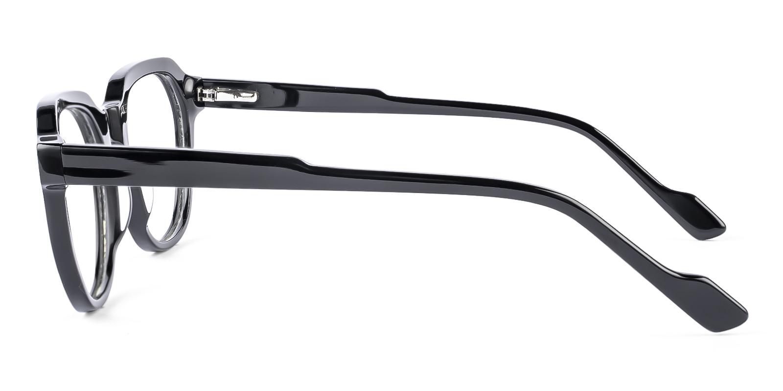 Sarcoress Black Acetate Eyeglasses , SpringHinges , UniversalBridgeFit Frames from ABBE Glasses