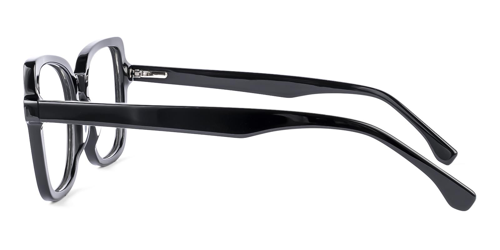 Homkin Black Acetate Eyeglasses , SpringHinges , UniversalBridgeFit Frames from ABBE Glasses