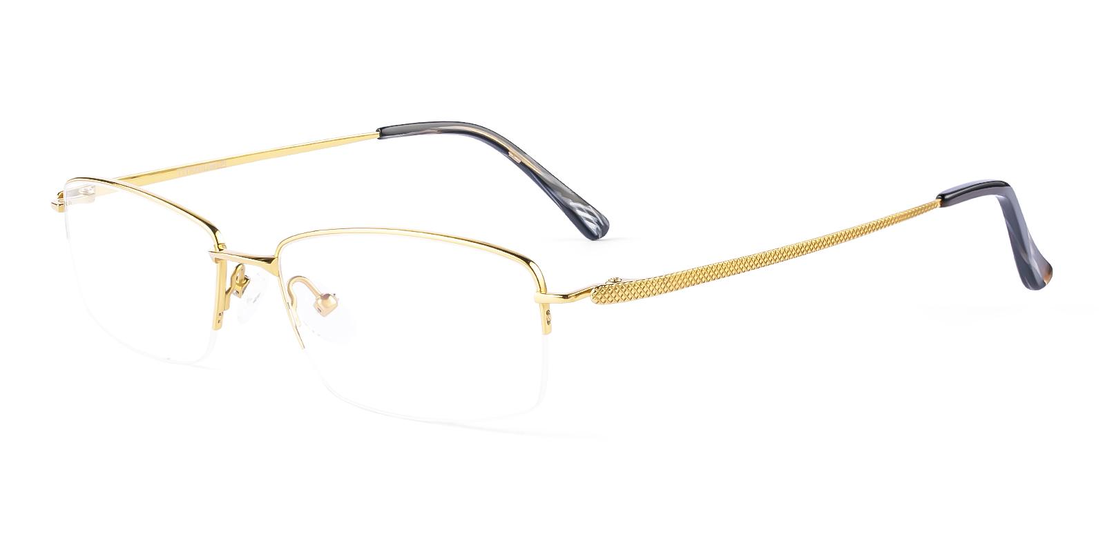 Bateur Gold Titanium Eyeglasses , NosePads Frames from ABBE Glasses