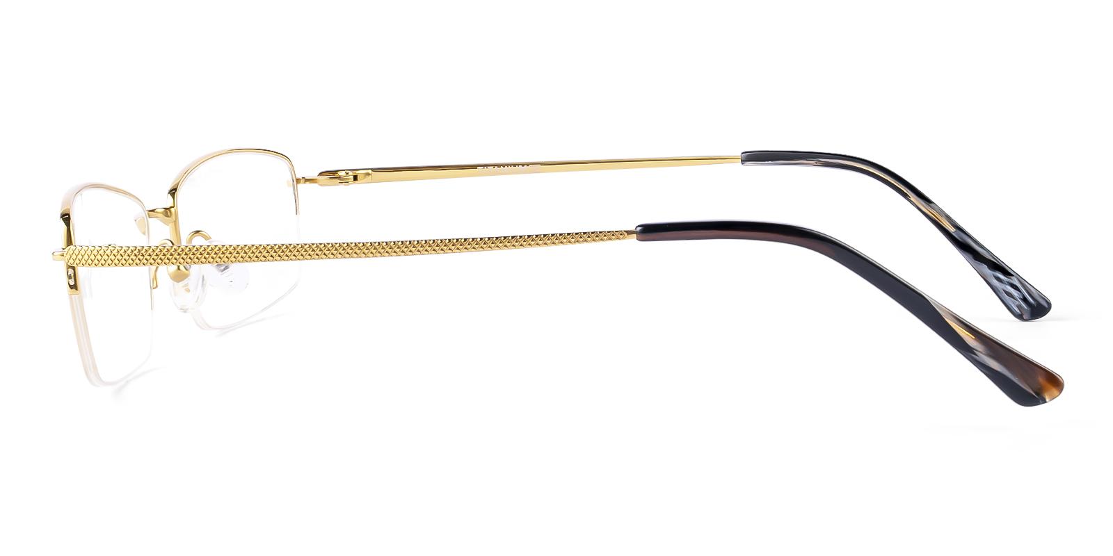 Bateur Gold Titanium Eyeglasses , NosePads Frames from ABBE Glasses