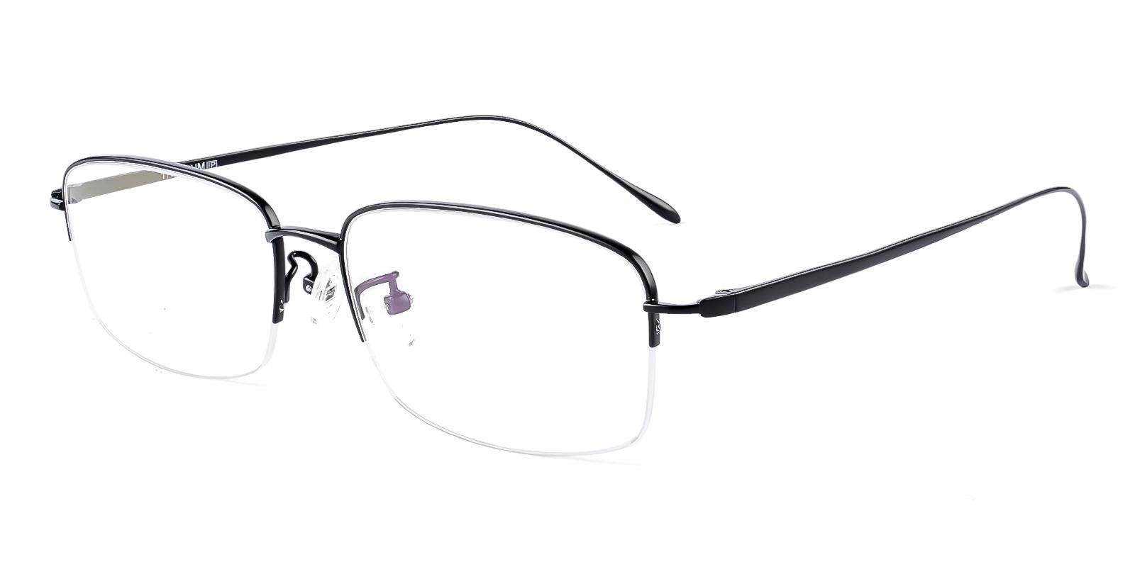 Indeedory Black Titanium Eyeglasses , NosePads Frames from ABBE Glasses