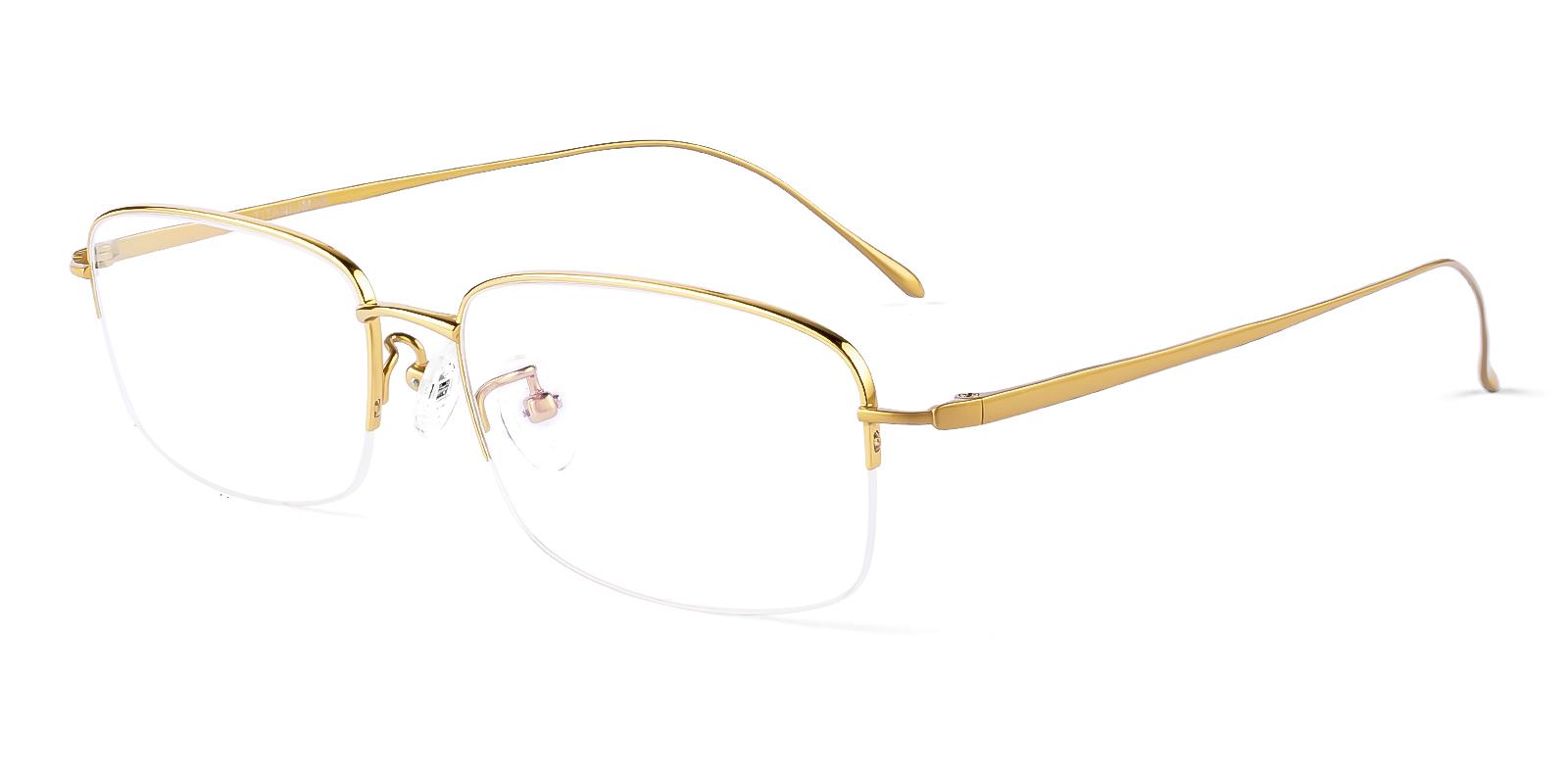 Indeedory Gold Titanium Eyeglasses , NosePads Frames from ABBE Glasses