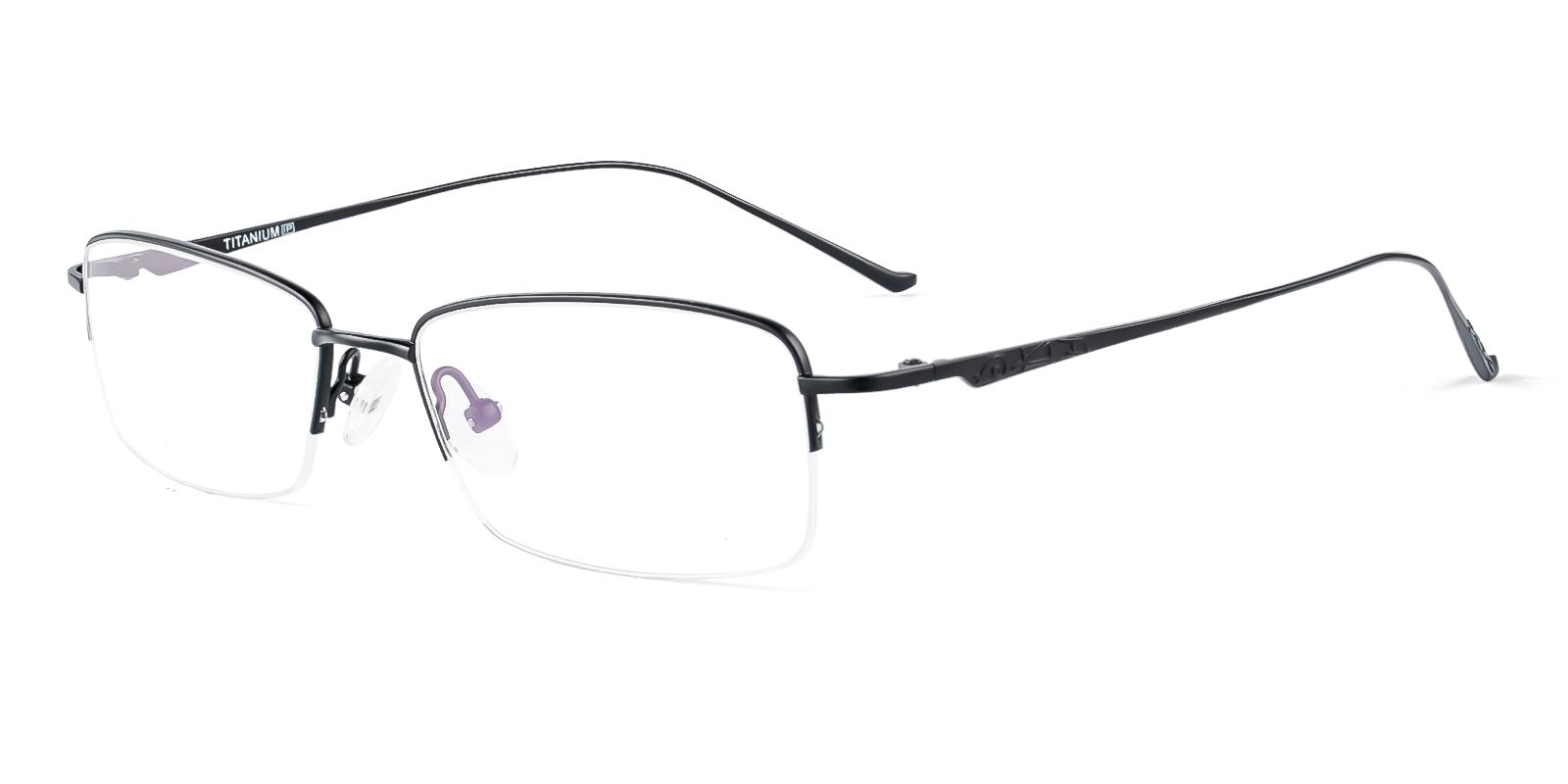 Yesior Black Titanium Eyeglasses , NosePads Frames from ABBE Glasses
