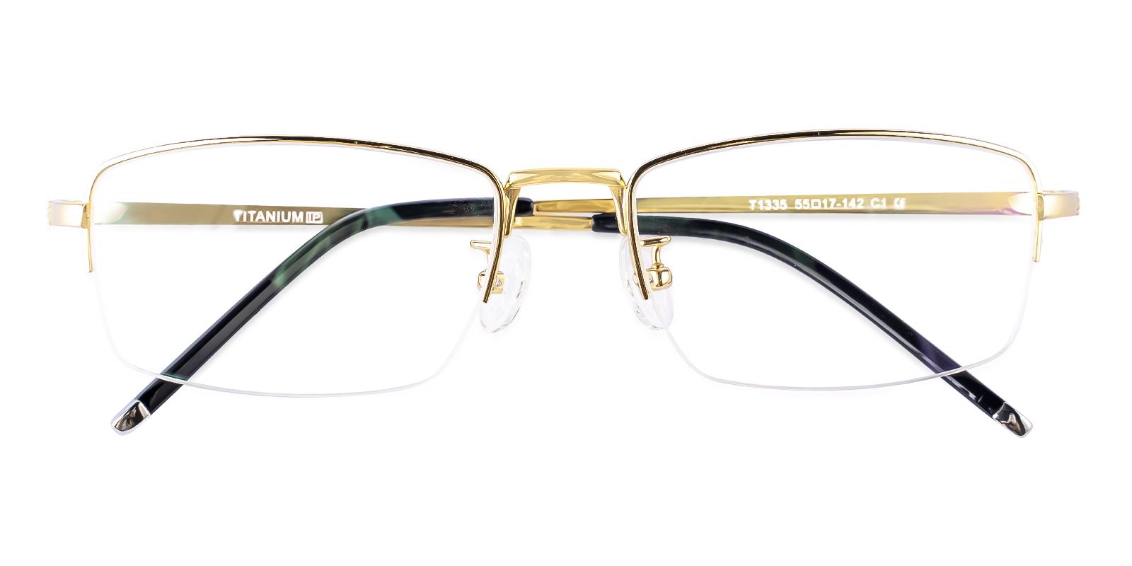 Gregics Gold Titanium Eyeglasses , NosePads Frames from ABBE Glasses