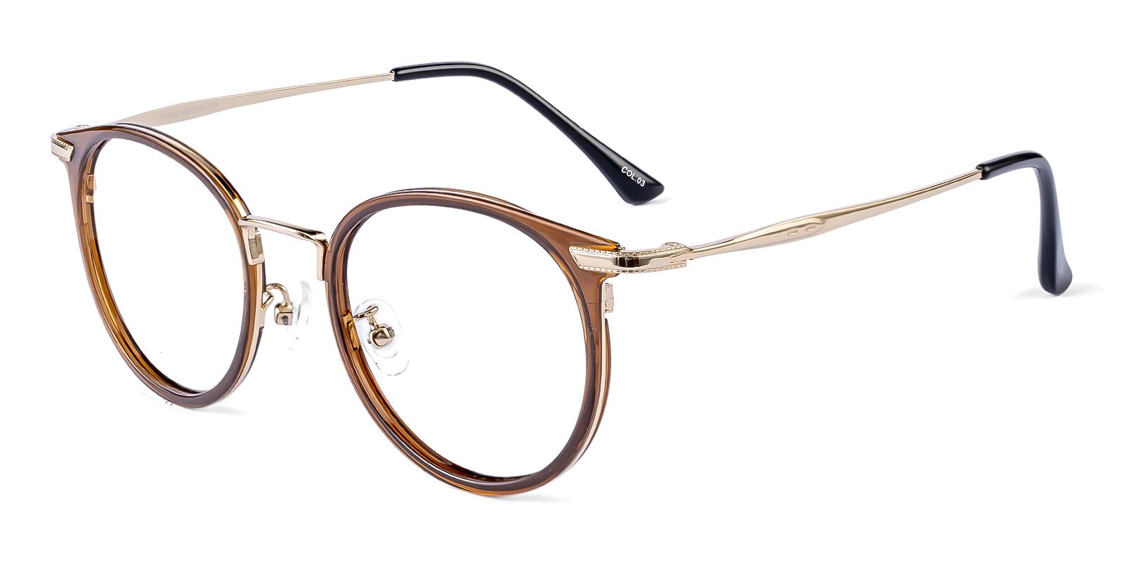 Verace Brown Metal , TR Eyeglasses , NosePads Frames from ABBE Glasses