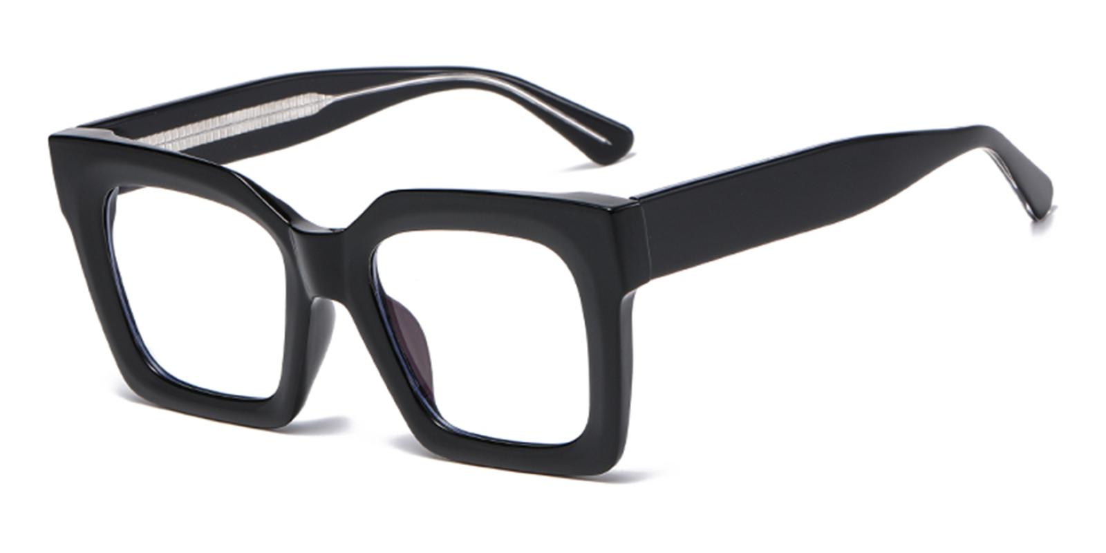 Purgan Black Acetate , TR Eyeglasses , SpringHinges , UniversalBridgeFit Frames from ABBE Glasses