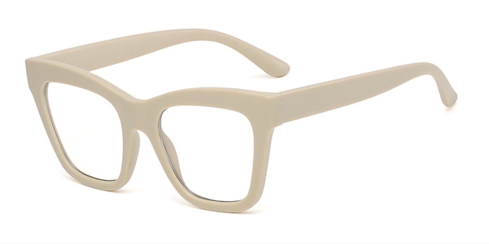 Withour Cream Plastic Eyeglasses , UniversalBridgeFit Frames from ABBE Glasses