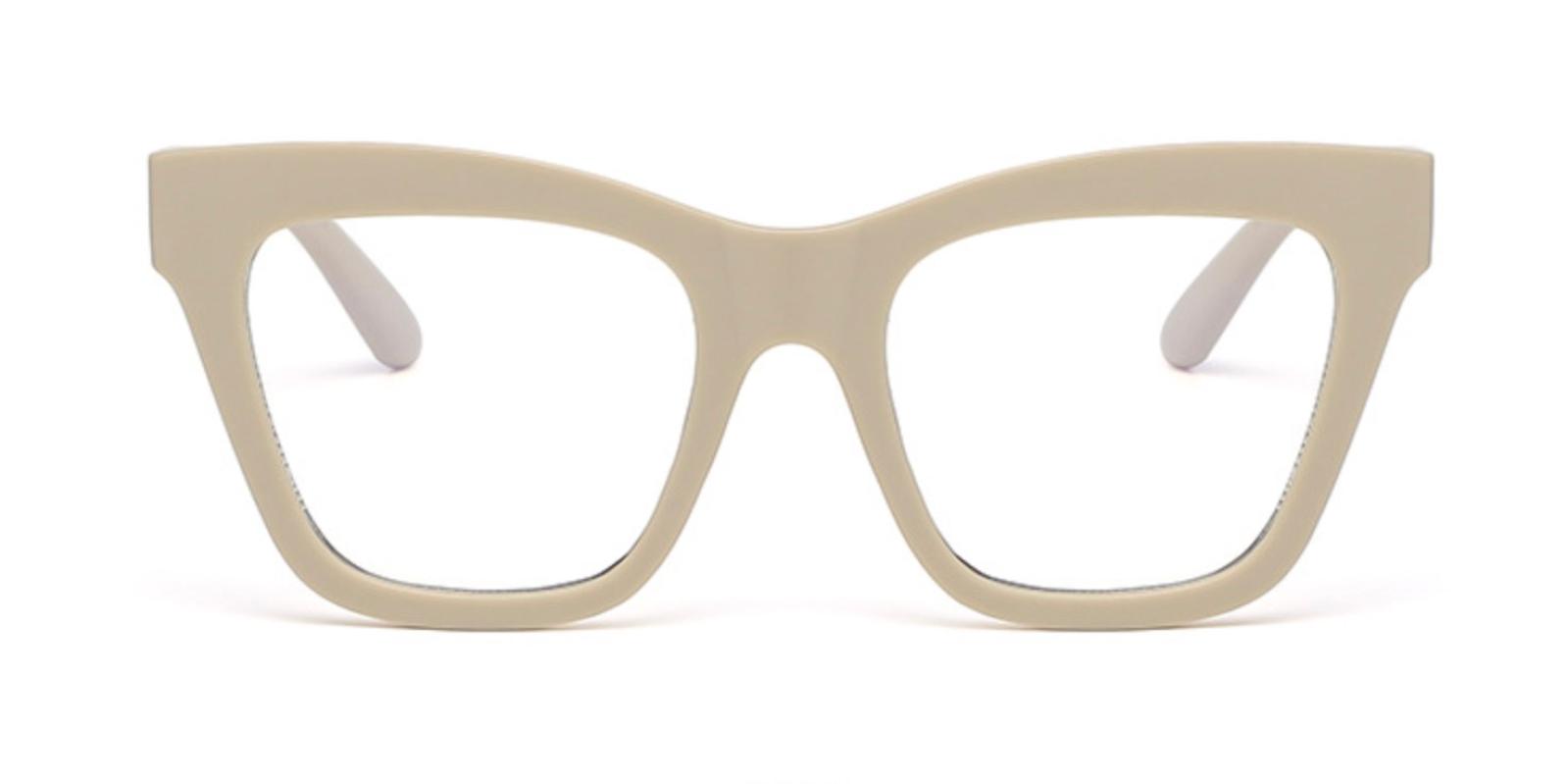 Withour Cream Plastic Eyeglasses , UniversalBridgeFit Frames from ABBE Glasses