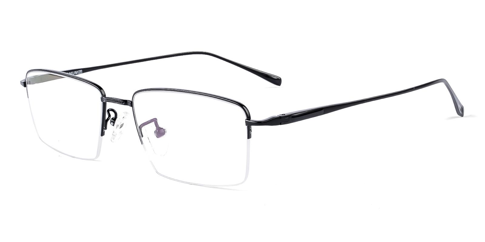 Talike Black Titanium Eyeglasses , NosePads Frames from ABBE Glasses
