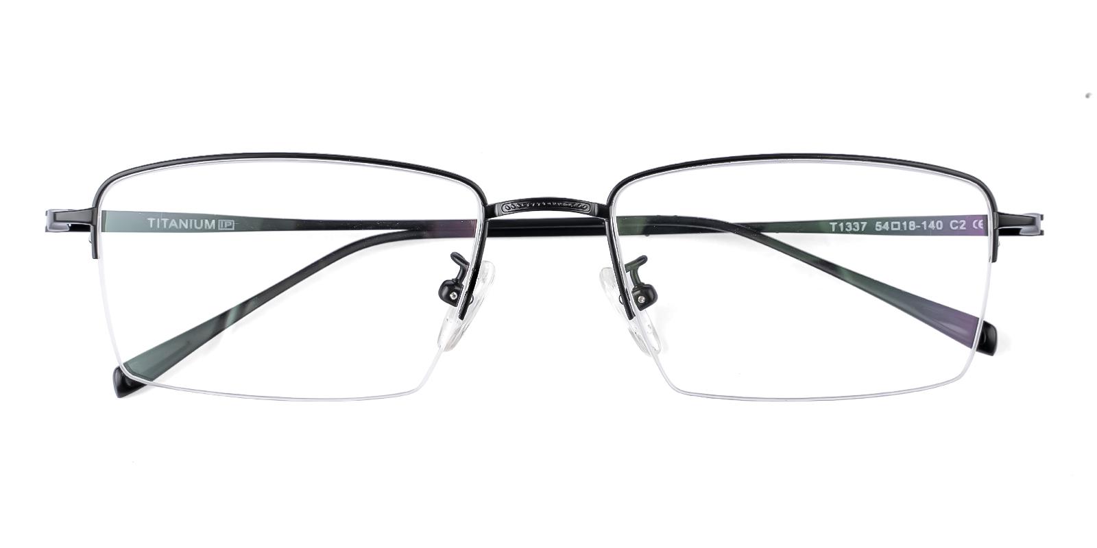 Talike Black Titanium Eyeglasses , NosePads Frames from ABBE Glasses
