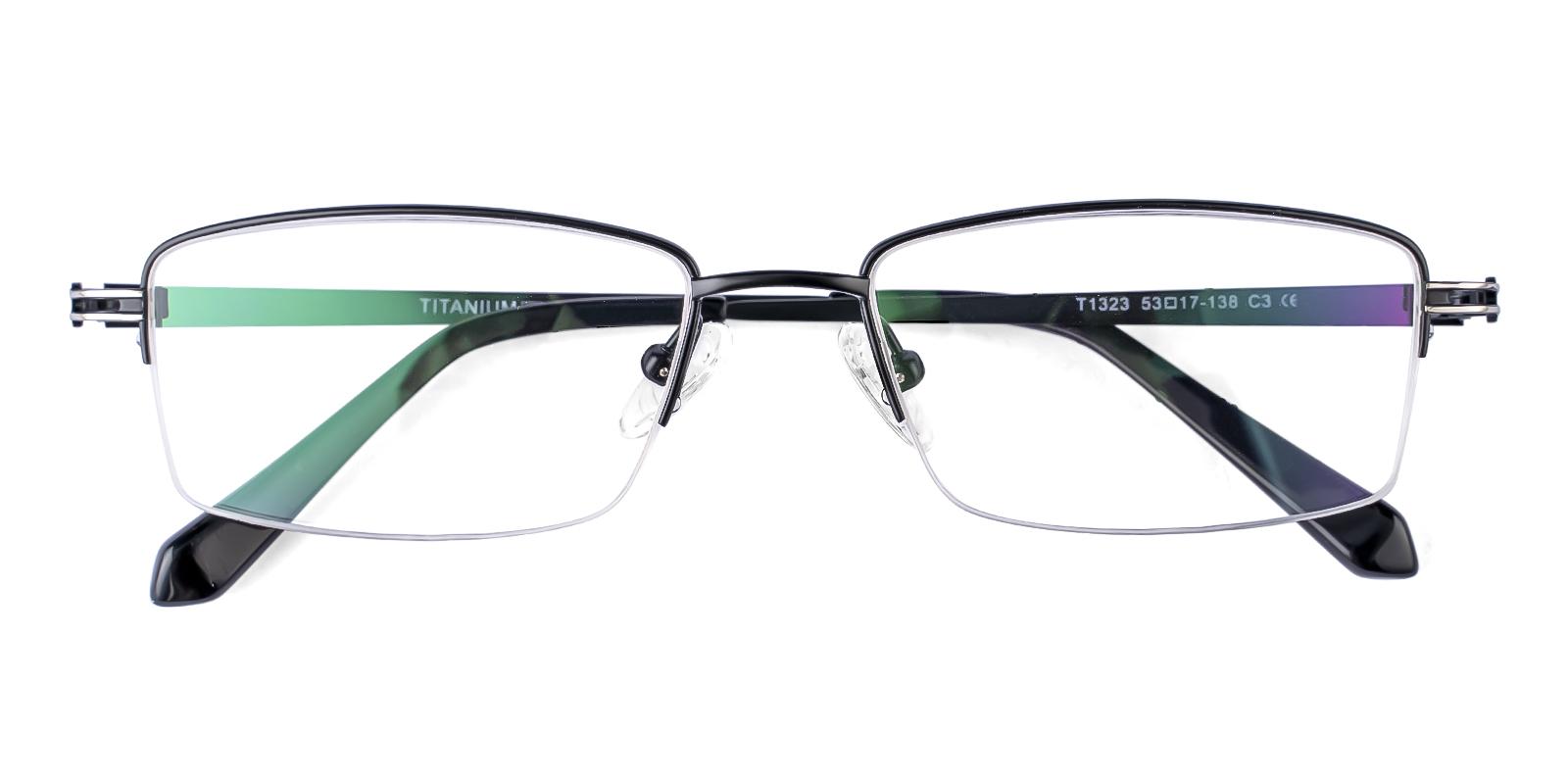Tingine Black Titanium Eyeglasses , NosePads Frames from ABBE Glasses