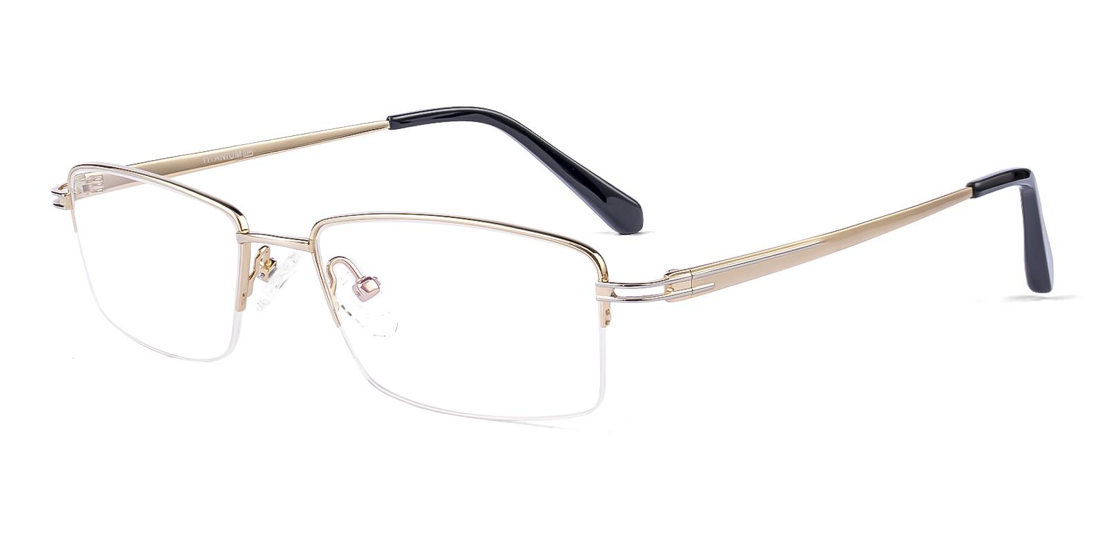 Tingine Gold Titanium Eyeglasses , NosePads Frames from ABBE Glasses