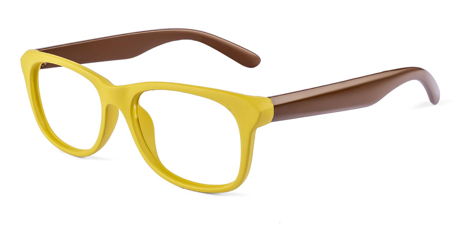 Insmen Yellow Plastic Eyeglasses , UniversalBridgeFit Frames from ABBE Glasses