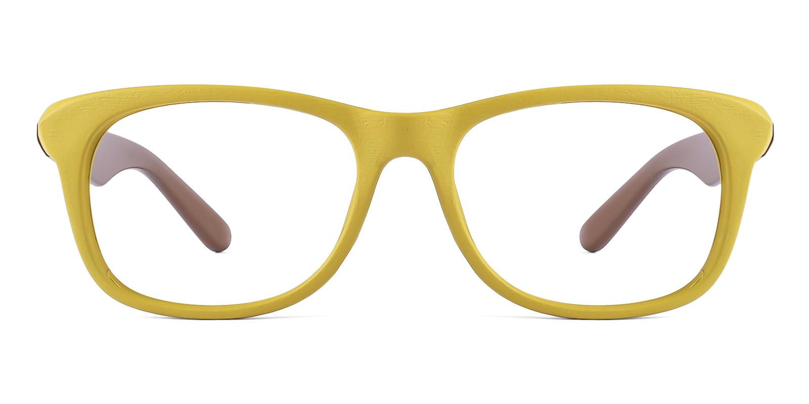 Insmen Yellow Plastic Eyeglasses , UniversalBridgeFit Frames from ABBE Glasses